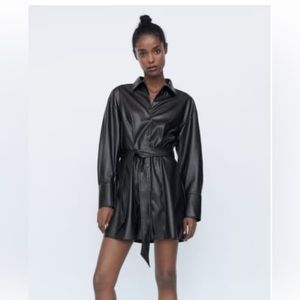 NWT Zara faux leather dress